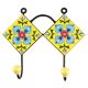Turquoise Ceramic Floral Tile Hook Online
